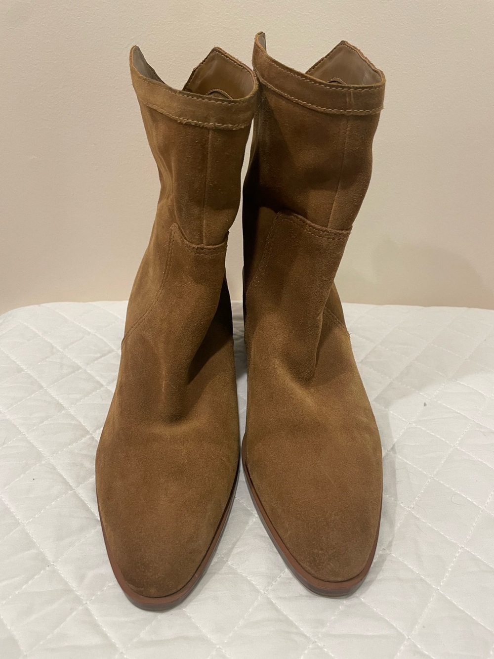 Vince Camuto Kortimy Nutmeg Suede Western Boots Size 9